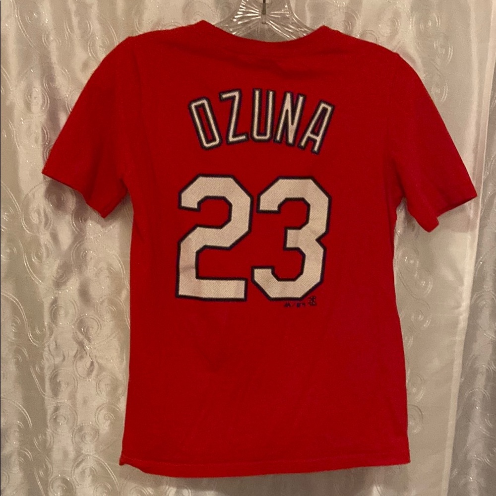Majestic St. Louis Cardinals Marcell Ozuna Jersey Shirt Youth Size Medium 🔥 YB5